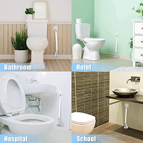 Shuttle Art Pack of 2 Golf Toilet Brush,Long Handled Toilet Brush,Toilet Brushes for Bathroom with Hook,Flexible Silicone Toilet Cleaner Brush Wall Mounted Without Drilling Quick Drying,Multicolor - Image 5