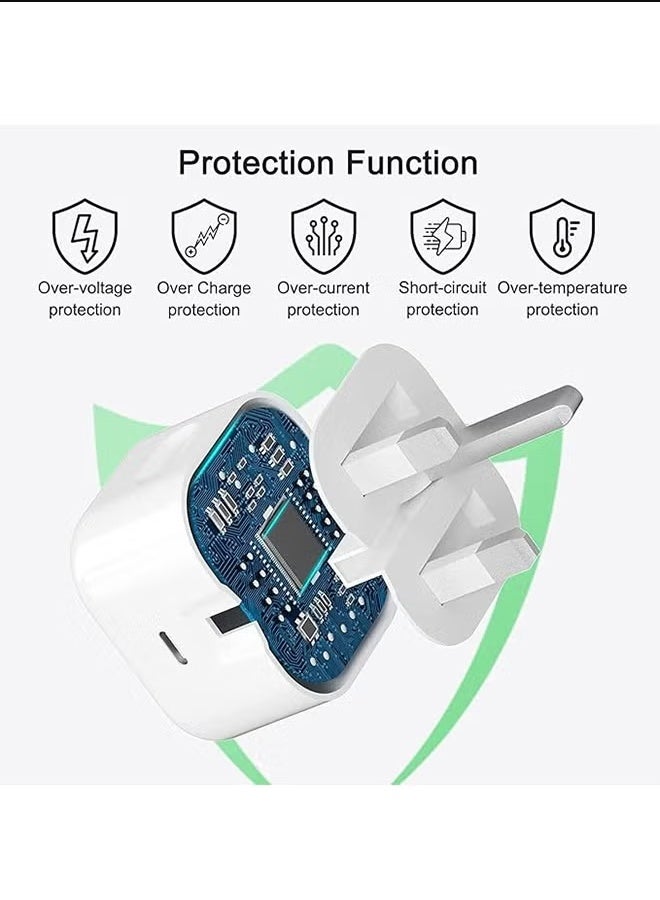 20W Fast Charger | USB C to C Charging Cable, 60W Fast Type C to C Charger Cord Long for  for iPhone 16/15 Pro Max Plus/MacBook/iPad/AirPods/Samsung Galaxy/Android Devices and More  - Image 3