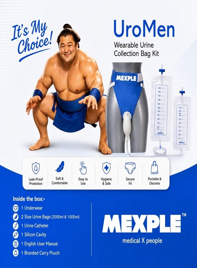 MEXPLE UroMEN/Adult Reusable Silicone Wearable Urine Collector for Adult Men | Leak-Proof & Comfortable Wearable Hygiene Support | Incontinence Care, Night Use, Travel & Post-Surgery Recovery - Image 2