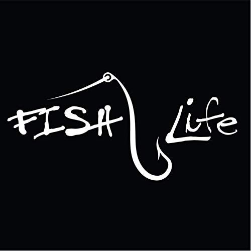 KCD Fish Life Vinyl Decal Sticker | Cars Trucks Vans SUVs Walls Cups Laptops | 7 Inch Decal | White | KCD2769 - Image 4