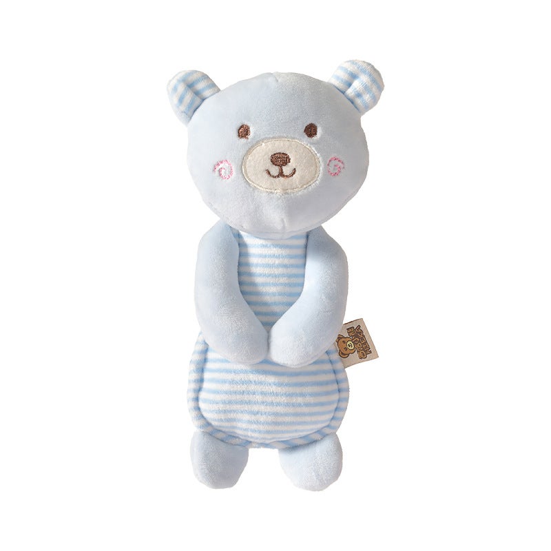 Cute Xixia Bear Baby Rattle Soothing Sleep Toy Blue Bear Hand Stick 