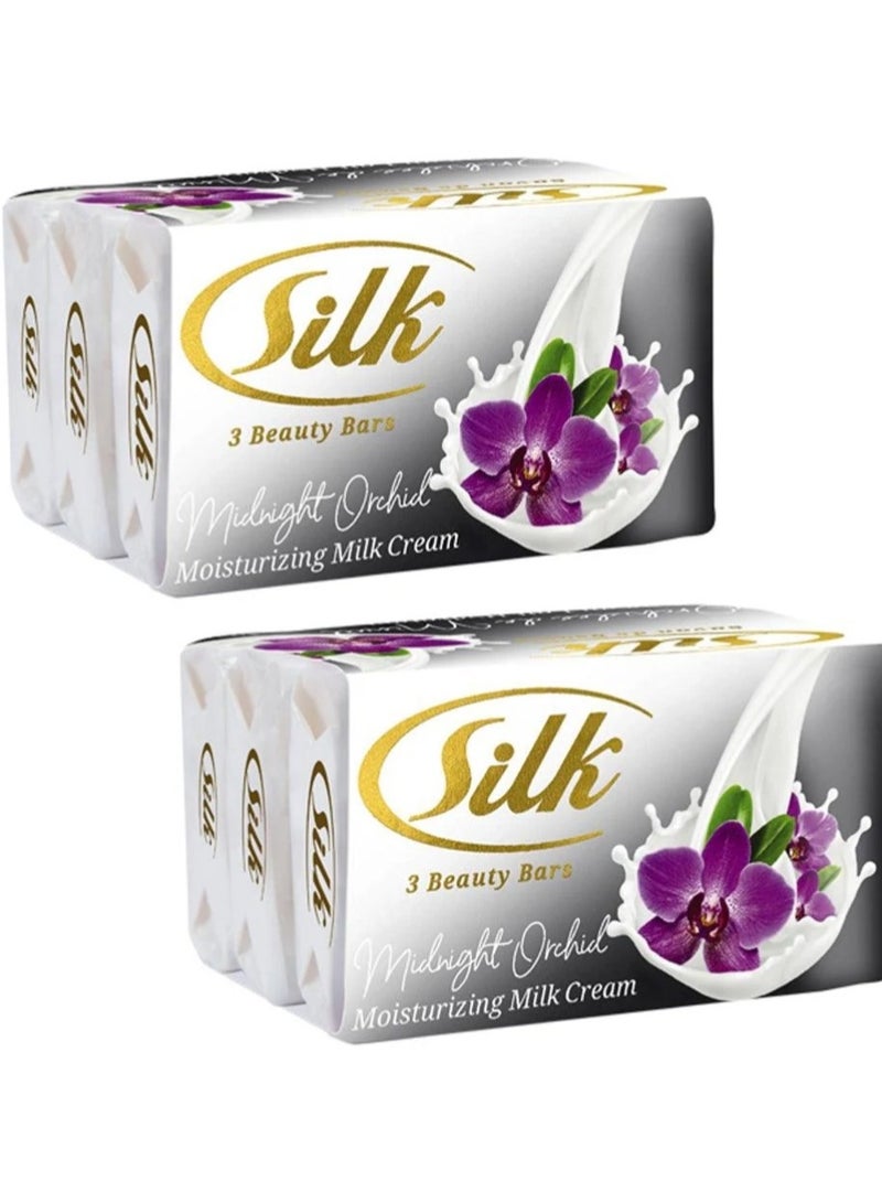 Silk Midnight Orchid Moisturizing Milk Cream Soap - 120g x 6 Pcs - Image 2