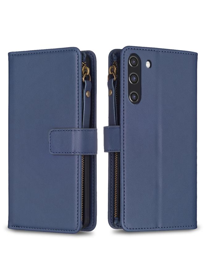 S-TOP Case For Samsung Galaxy S21 FE 5G 9 Card Slots Zipper Wallet Leather Flip Phone Case - Image 1