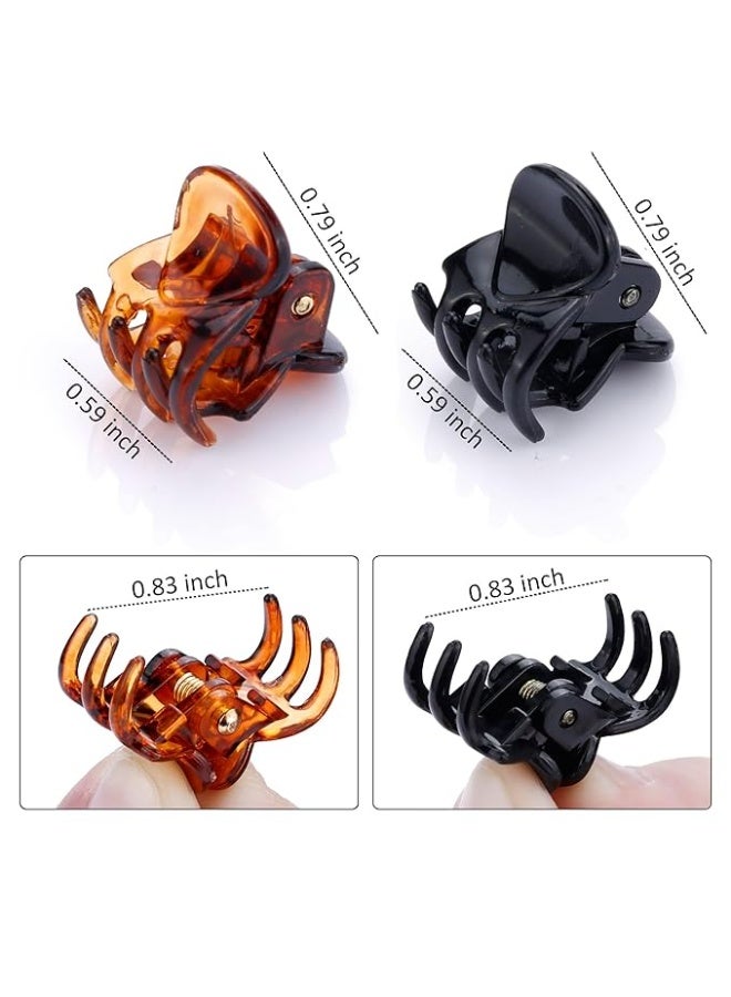24Pcs Mini Hair Claw Clips, Black Brown Small Hair Clips for Girls Women Fine Hair Plastic Multifunction Clamp Clips Hair Accessories Gifts - Image 5