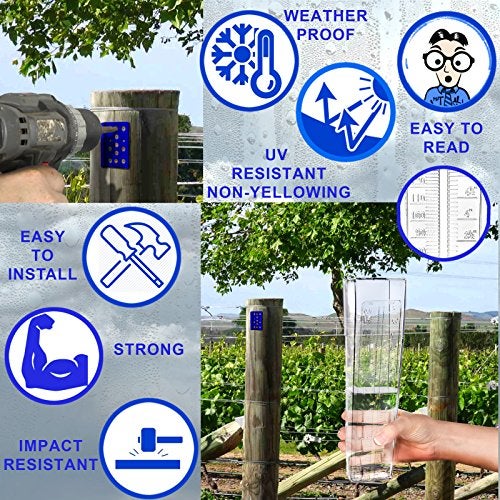OUTWEST TRADING Professional Outdoor Rain Gauge 6 Inch Capacity for Yard, Heavy Duty. - Image 2