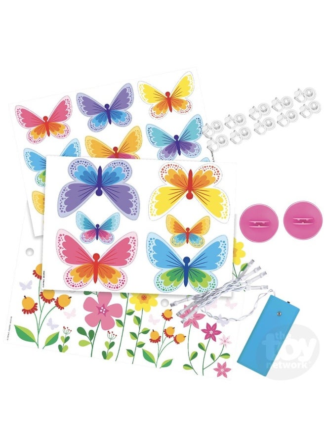 4m 4M KidzMaker Glow 3D Butterfly Canvas Art & Craft Kit  - Image 4