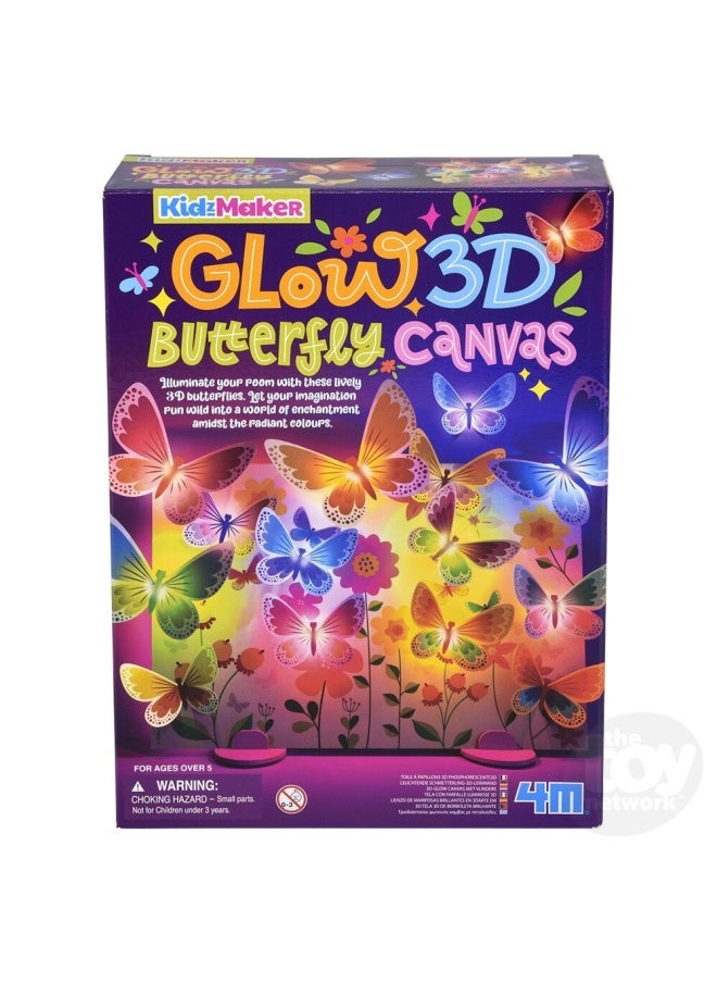 4m 4M KidzMaker Glow 3D Butterfly Canvas Art & Craft Kit  - Image 2