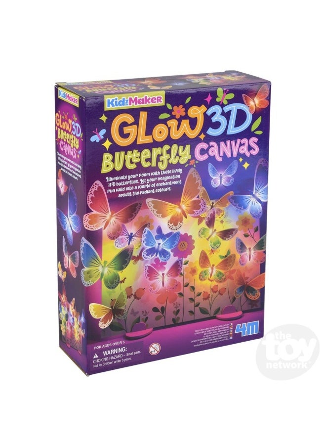 4m 4M KidzMaker Glow 3D Butterfly Canvas Art & Craft Kit  - Image 3