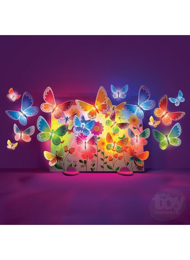 4m 4M KidzMaker Glow 3D Butterfly Canvas Art & Craft Kit  - Image 5