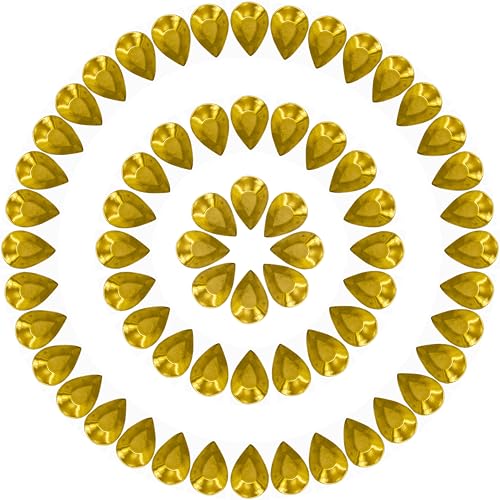 HOKOYA Brass Diya Set of 18 | Traditional Indian Oil Lamps for Diwali and Home Decor | Pital Diya for Puja (Size-3) - Image 1