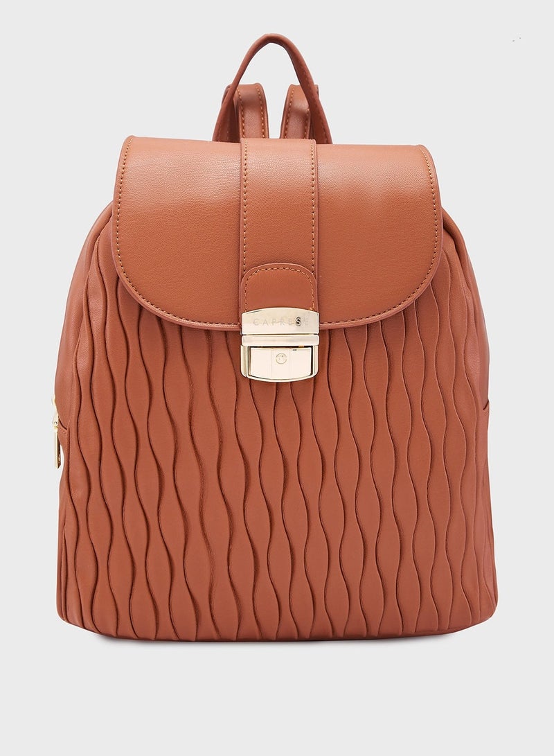 CAPRESE SHELBEE FASHION BACKPACK MEDIUM TAN - Image 1
