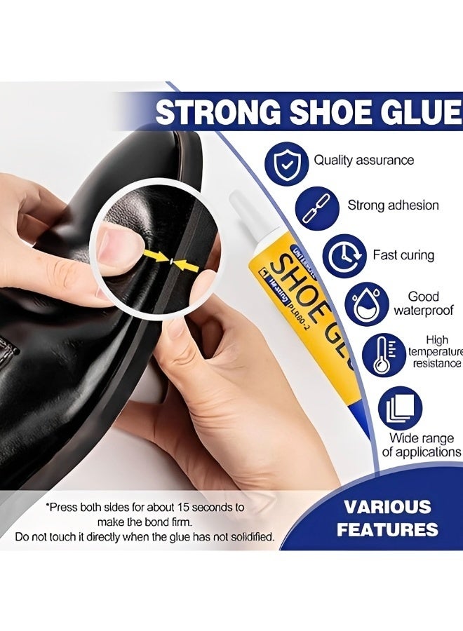 Shoe Glue Strong Slow-Drying Transparent Shoe Repair Glue Waterproof Non-Hardening Glue for Shoes Sole And Upper Repair Glue Shoes Glue for Repairing Shoes Boots Leather（60ml） - Image 4