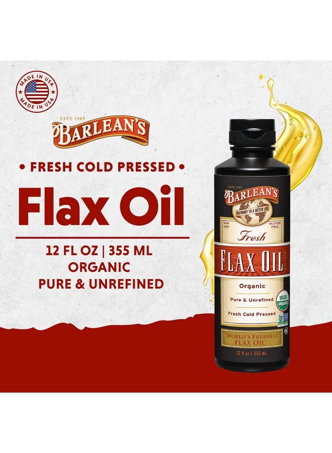 Barlean's Organic Flaxseed Oil Liquid, Cold Press Flax Seeds, 7,640mg ALA Omega 3 Fatty Acid Supplement for Healthy Hair, Skin, and Eyes, Vegan & Gluten Free, 12 oz - Image 2