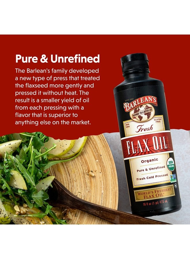 Barlean's Organic Flaxseed Oil Liquid, Cold Press Flax Seeds, 7,640mg ALA Omega 3 Fatty Acid Supplement for Healthy Hair, Skin, and Eyes, Vegan & Gluten Free, 12 oz - Image 4