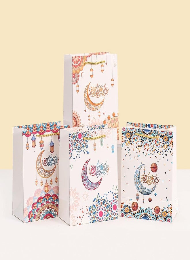 Colodeol 4 Pcs Large Eid Mubarak Gift Bags, Ramadan Gift Bags Paper Eid Bags with Handles Ramadan Treat Party Favors Supplies Eid Party Decoration - Image 5