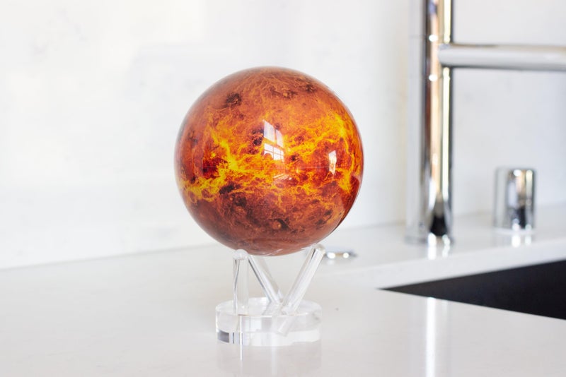 MOVA Globe – Venus 4.5” | Solar Powered Rotating Planet Model for Decor or STEM Learning | Based on NASA Imagery - Image 3