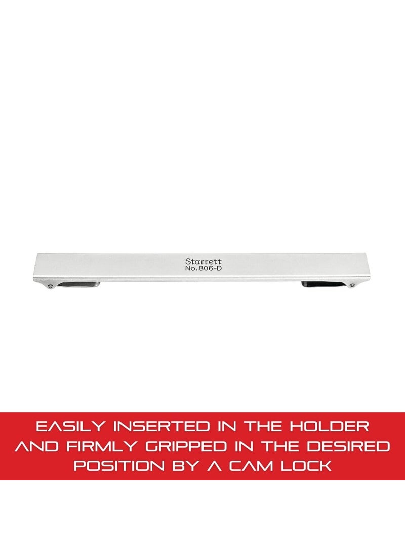 Starrett Starrett Thickness Gage Holder for Precision Measurement  Dull Nickel Finish Double End Clamps Stock at Both Ends for Thickness from 001025  806D  - Image 3