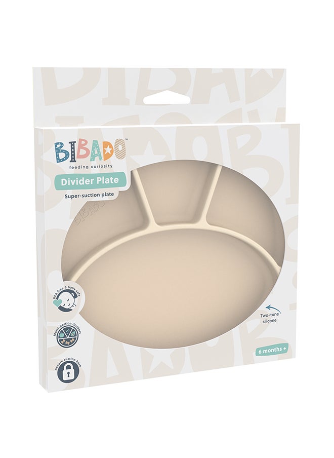 bibado Silicone Suction Divider Plate,  Teaching Little Ones Cutlery Control And Vital Independent Feeding Skills Suitable For 6 Months To 3 Years - Fawn  - Image 2
