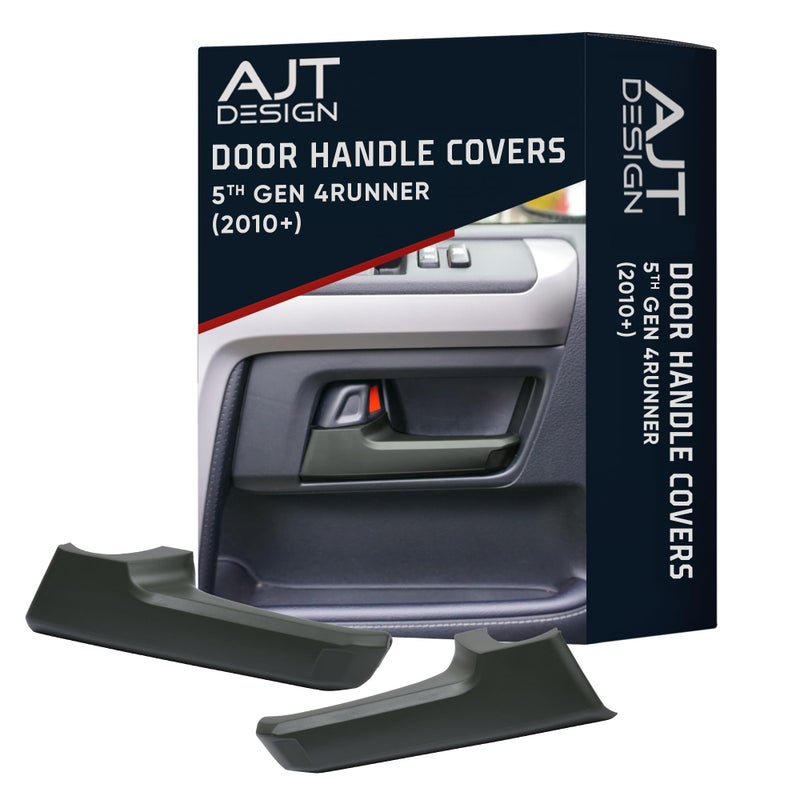 AJT DESIGN Door Handle Covers Compatible with Toyota 4Runner 2010 5th Gen 5th gen 4runner Chrome Delete ABS Plastic Front Back Interior Car Door Handle Cover Made in USA Army Green - Image 2