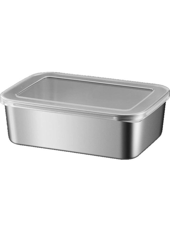 Stainless Steel Food Preservation Box Household Kitchen Refrigerator Special Storage Box Food Grade Sealed Box Wholesale-Specifications:1800ML-Color:True Color  - Image 5