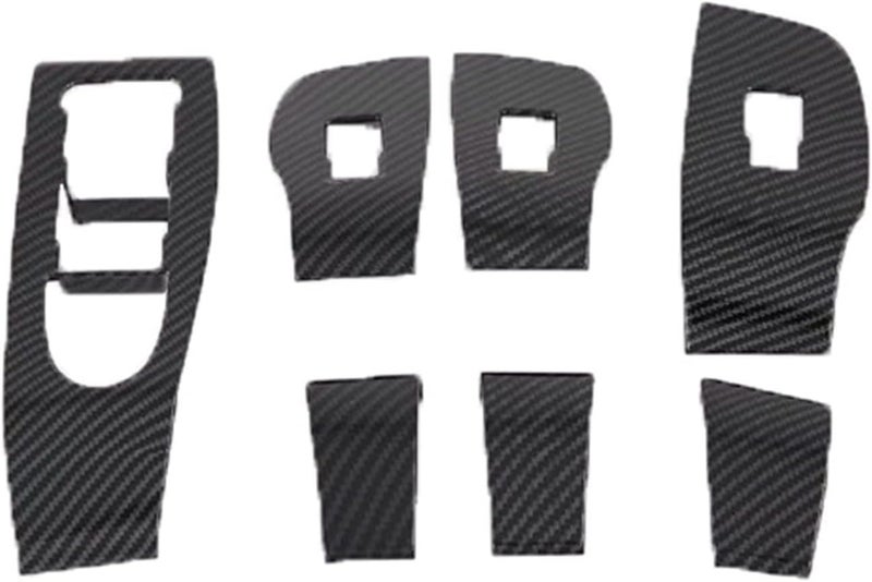 Yurefax Carbon Fiber Door Window Switch Trim for Mazda 3 Axela - Image 1