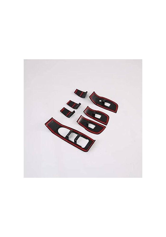 Yurefax Carbon Fiber Door Window Switch Trim for Mazda 3 Axela - Image 4