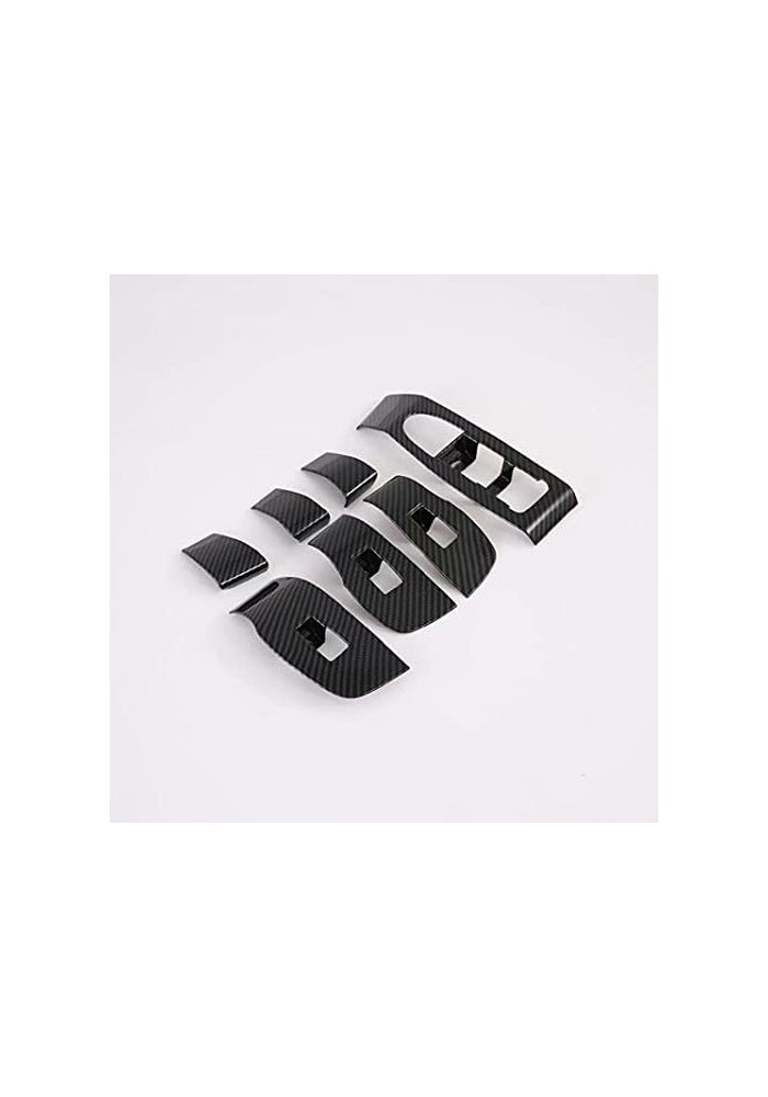 Yurefax Carbon Fiber Door Window Switch Trim for Mazda 3 Axela - Image 2