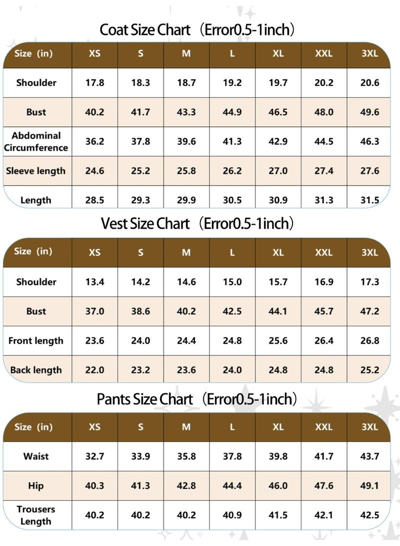 3 Pcs Men Suit Blazer Vest Pants Shawl Collar One Button for Dinner Party Carnival Men Attire - Image 3