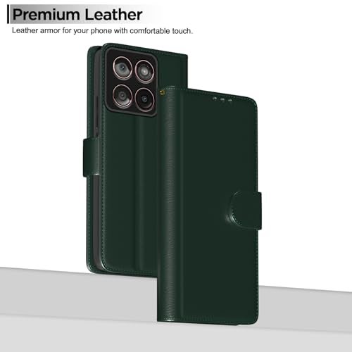 Pikkme Flip Cover for Motorola Moto Edge 60 5G / Motorola Moto Edge 60 Fusion 5G | Leather Finish | Shockproof with Card Pockets & Wallet Stand | Ultimate Protection Case (Green) - Image 2