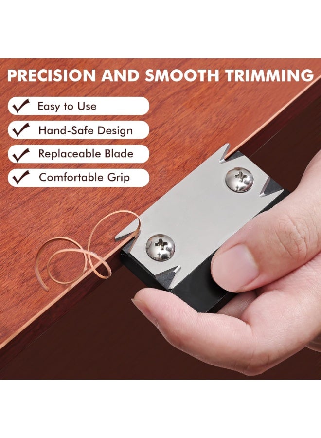 قاطع وتقليم صغير للحواف، شفرة من الفولاذ المقاوم للصدأ، أداة تقليم حواف القشرة لأعمال النجارة، أداة متينة لتقليم الحواف للخشب، القشرة، PVC، ABS - Image 2