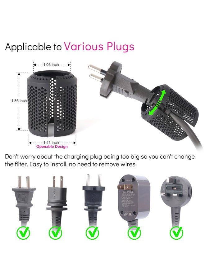 Kuflant Upgraded Hair Dryer Filter Cover Compatible with Dyson Supersonic HD01 HD03 HD08 Models, Hair Dryer Strainer Filter Replacement Parts(Gray) - Image 4