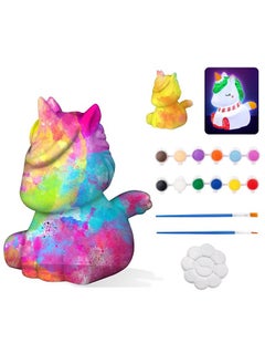 DIY 3D Unicorn Lamp Kit – Paint Your Own Unicorn Night Light, Creative Arts & Crafts Set for Kids, Ideal Birthday Gift for Girls Ages 3-14