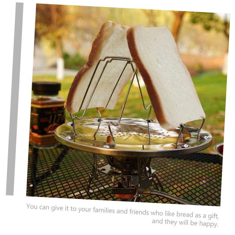 Stainless Steel Toast Rack Portable Bread Maker Tool for Camping Barbecue Party - Image 3