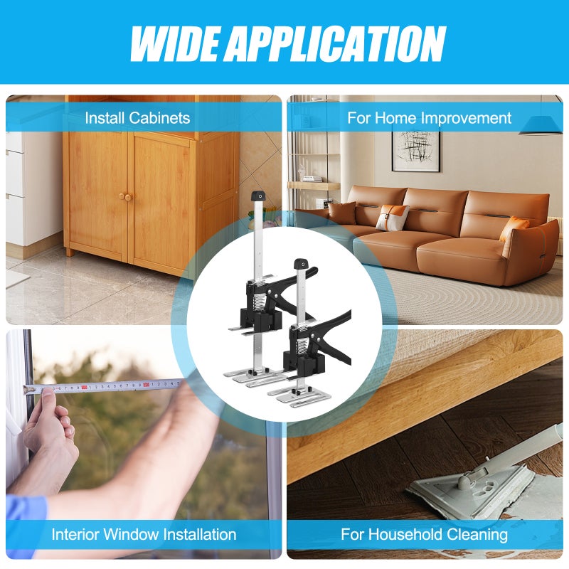 Furniture Jack 12 Inch Labor Saving Arm Design - Durable Carbon Steel Construction Furniture Lifter Tool for DIY Enthusiasts Professional Installers Home Furniture Adjustment - Image 5