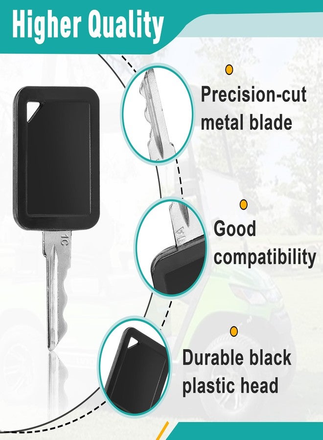 HUTUDAN Club Car Replacement Golf Cart Keys 6-Pack (1A, 1B, 1C - 2 Keys Each) | Compatible with 101974701 & 105068002, Carryall 300 500 510 550 700 710 (2014-Current) - Image 4