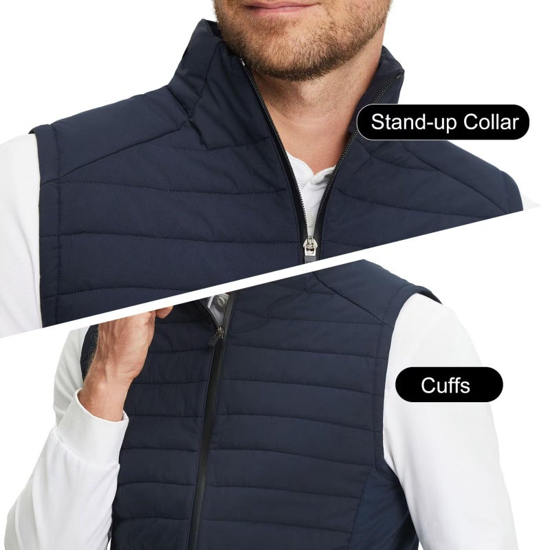 M MAELREG Puffer Vest Men Lightweight Sleeveless Jacket Full Zip Mens Winter Vest Outerwear for Hiking Running Golf - Image 5