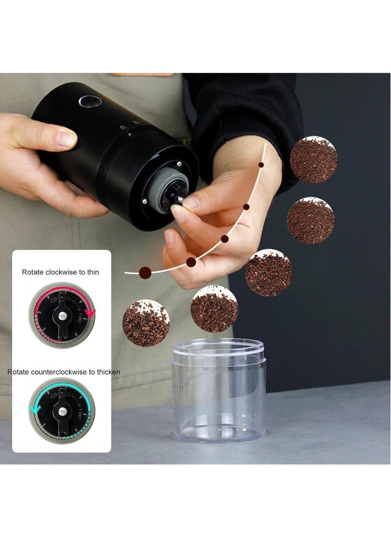 general Electric Conical Burr Coffee Mill, Capacity 25g, Portable Cordless Coffee Grinder with Adjustable Grind Setting, Coffee Bean Grinder for Office, Travel and Camping (Black) - Image 3