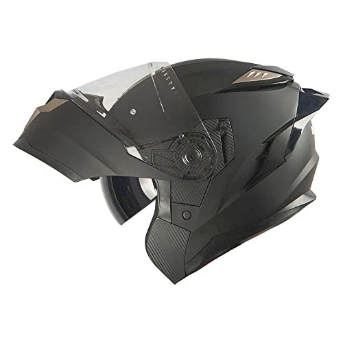 1Storm Motorcycle Modular Full Face Helmet DOT Adults Street Bike Flip up Dual Visor Sun Inner Shield Anti Fog Pinlock Ready Shield: Matt Black - Image 2