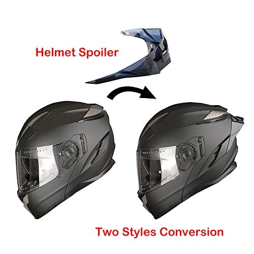 1Storm Motorcycle Modular Full Face Helmet DOT Adults Street Bike Flip up Dual Visor Sun Inner Shield Anti Fog Pinlock Ready Shield: Matt Black - Image 5