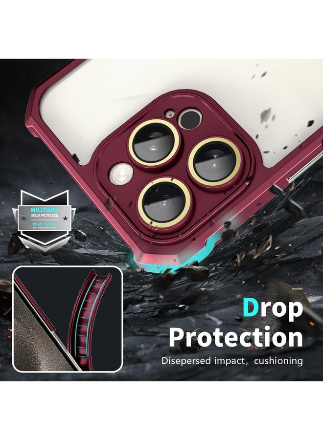 S-TOP Case For iPhone 16 Plus Shockproof Acrylic Phone Case with Lens Glass Film - Image 4