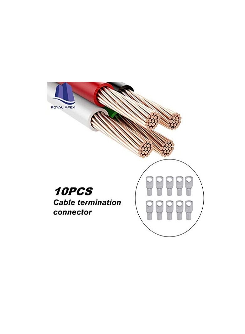 Copper Cable Lugs 10Pcs Set-Wire Terminals, Connector Cable lugs Ring Battery SC Terminals, for Marine, Solar, Automotive, Electric, Home Applications etc (Hole Size 8mm, Cable Size 70mm)  - Image 3