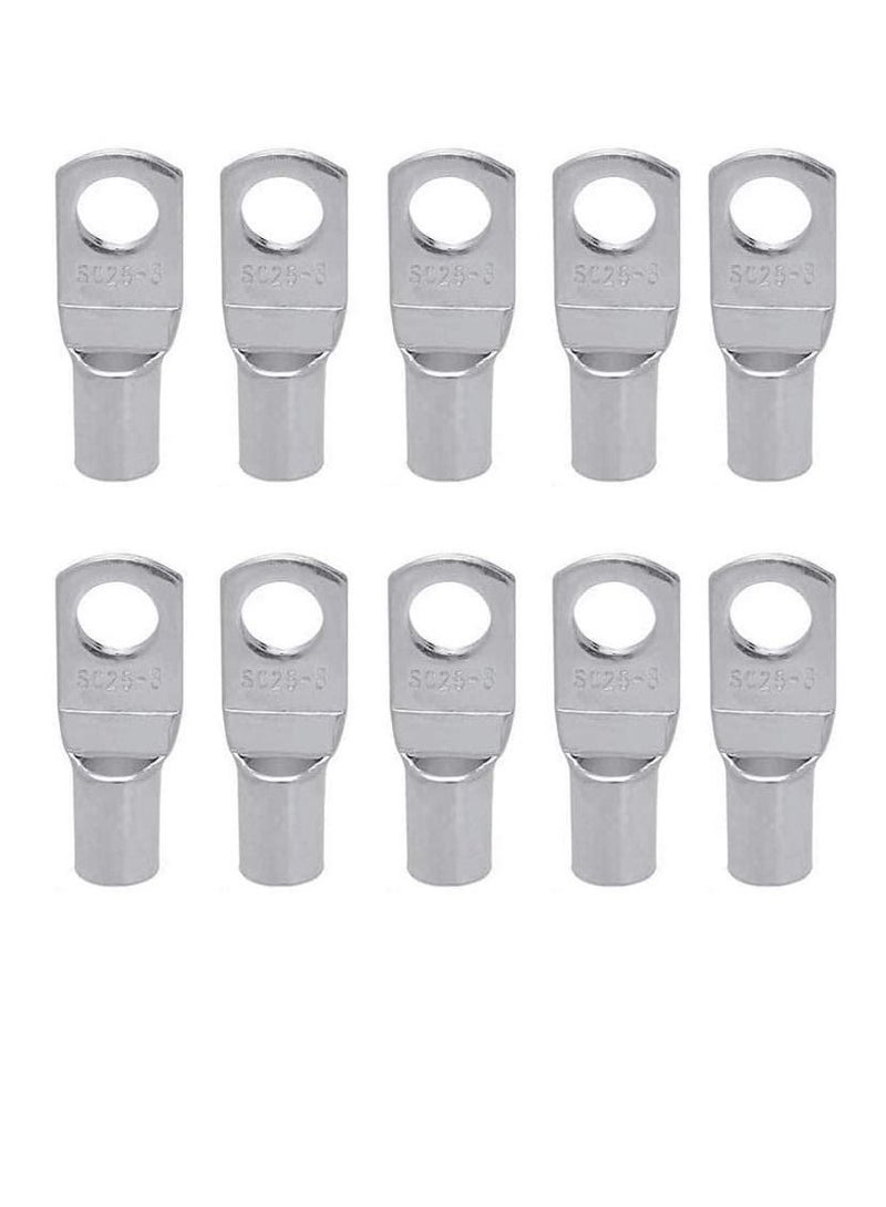 Copper Cable Lugs 10Pcs Set-Wire Terminals, Connector Cable lugs Ring Battery SC Terminals, for Marine, Solar, Automotive, Electric, Home Applications etc (Hole Size 8mm, Cable Size 70mm)  - Image 1