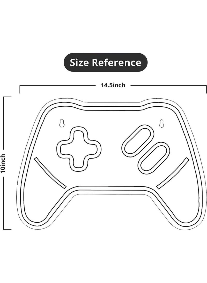 BPA - Game Controller Neon Signs  Gamepad Game Remote Neon Sign for Video PC Gamer Streamers - Game Zone LED Signs for Wall Bedroom Game Room Decor - Cool Gaming Console Neon Light - Image 1