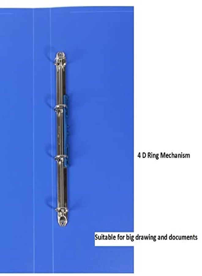 Peeplvalue 4D Ring Binder File, Heavy Duty Deluxe Quality Ring Binder for Big Size Papers Drawing and documents - Image 3
