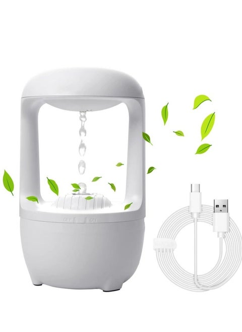 Air Humidifier Anti Gravity Water Droplets Ultrasonic Cool Mist Maker Fogger with LED Display Office Bedroom Desktop