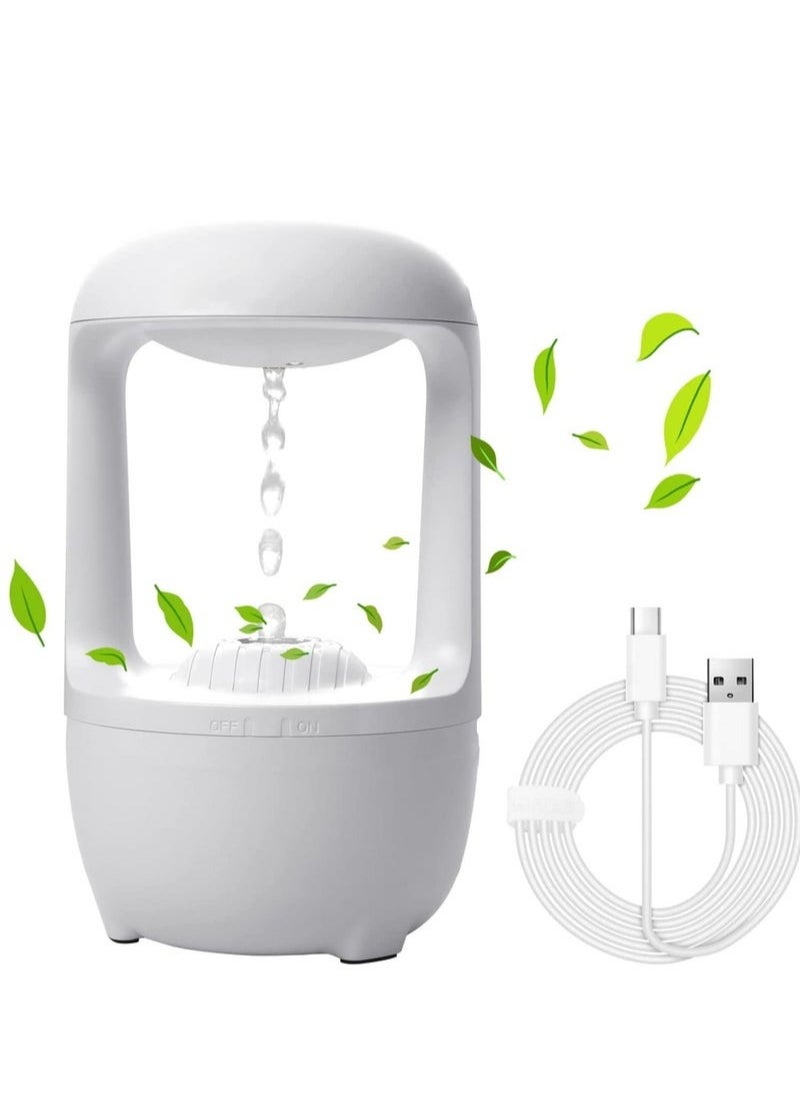Air Humidifier Anti Gravity Water Droplets Ultrasonic Cool Mist Maker Fogger with LED Display Office Bedroom Desktop