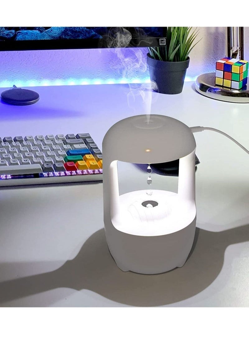 Air Humidifier Anti Gravity Water Droplets Ultrasonic Cool Mist Maker Fogger with LED Display Office Bedroom Desktop