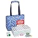 GUSTARIA American Mahjong Set Mahjong Game Set with 166 Numbered 15 Large Tiles Green Blue Carrying Case - Image 2