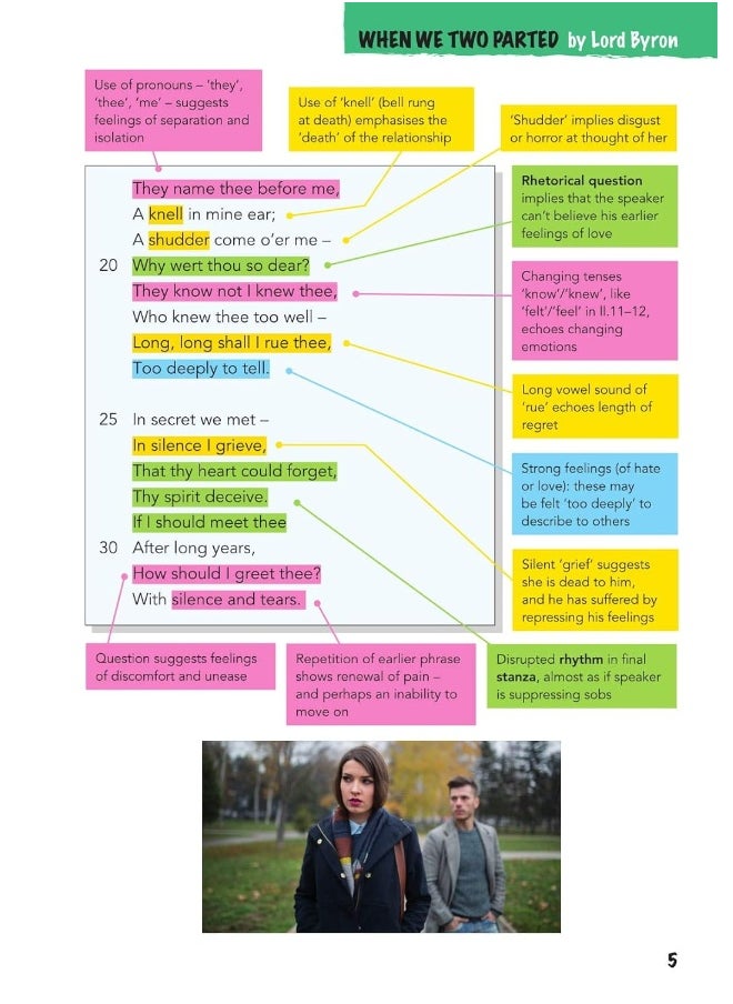 York Notes for AQA GCSE Rapid Revision: Love and Relationships AQA Poetry Anthology catch up, revise and be ready for and 2023 and 2024 exams and assessments  - Image 4