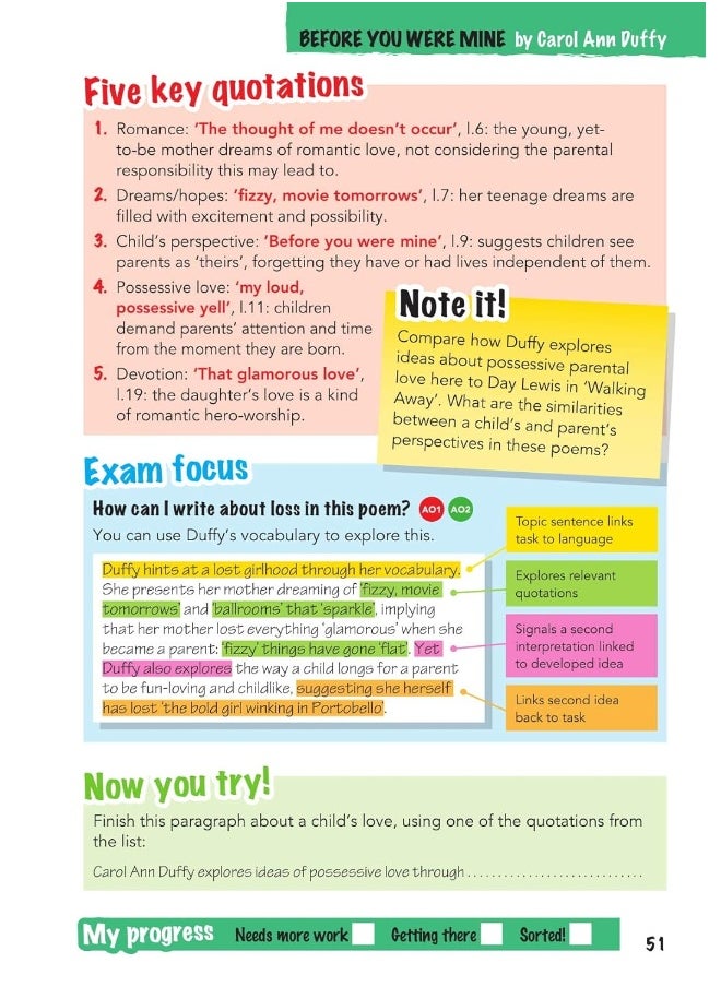 York Notes for AQA GCSE Rapid Revision: Love and Relationships AQA Poetry Anthology catch up, revise and be ready for and 2023 and 2024 exams and assessments